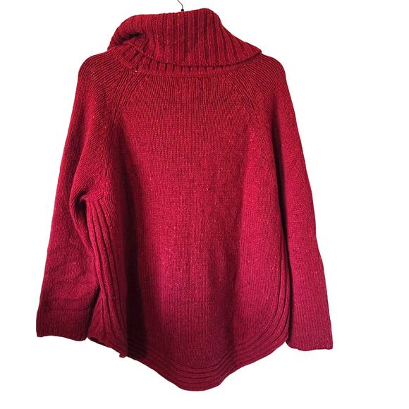 Cynthia Rowley Womens Cowl Neck Wool Blend Sweater Plus Size 2X Red Winter - Picture 2 of 4